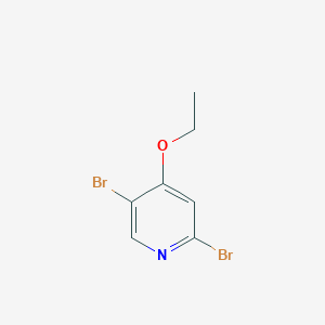 molecular formula C7H7Br2NO B11771993 2,5-Dibromo-4-ethoxypyridine 