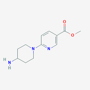 molecular formula C12H17N3O2 B11772017 Methyl 6-(4-aminopiperidin-1-yl)nicotinate 