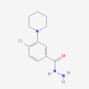 molecular formula C12H16ClN3O B11772023 4-Chloro-3-(piperidin-1-yl)benzohydrazide CAS No. 886494-69-5