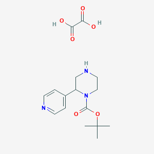 molecular formula C16H23N3O6 B11772127 tert-Butyl 2-(pyridin-4-yl)piperazine-1-carboxylate oxalate 