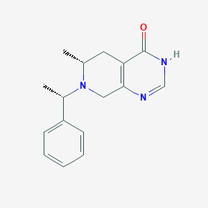 molecular formula C16H19N3O B11772129 (6R)-6-methyl-7-[(1S)-1-phenylethyl]-3,5,6,8-tetrahydropyrido[3,4-d]pyrimidin-4-one 