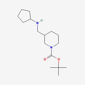 molecular formula C16H30N2O2 B11772164 tert-Butyl 3-((cyclopentylamino)methyl)piperidine-1-carboxylate CAS No. 887586-41-6