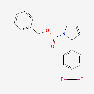 molecular formula C19H16F3NO2 B11772196 Benzyl 2-(4-(trifluoromethyl)phenyl)-2,5-dihydro-1H-pyrrole-1-carboxylate 