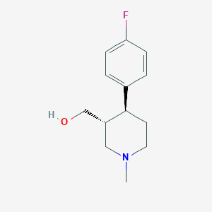 molecular formula C13H18FNO B117722 ((3R,4S)-4-(4-fluorophenyl)-1-methylpiperidin-3-yl)methanol CAS No. 389573-45-9