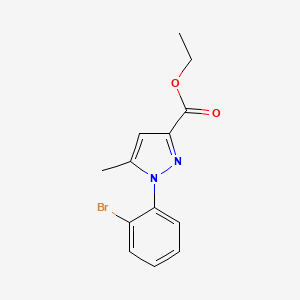 molecular formula C13H13BrN2O2 B11772203 Ethyl 1-(2-bromophenyl)-5-methyl-1H-pyrazole-3-carboxylate 