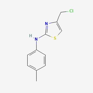 molecular formula C11H11ClN2S B11772216 4-(Chloromethyl)-N-(p-tolyl)thiazol-2-amine 