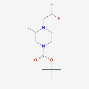 molecular formula C12H22F2N2O2 B11772224 tert-Butyl 4-(2,2-difluoroethyl)-3-methylpiperazine-1-carboxylate 
