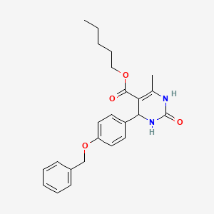 molecular formula C24H28N2O4 B11772226 Pentyl 4-(4-(benzyloxy)phenyl)-6-methyl-2-oxo-1,2,3,4-tetrahydropyrimidine-5-carboxylate 