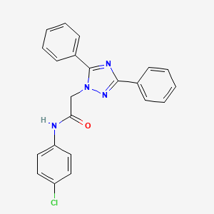 molecular formula C22H17ClN4O B11772264 N-(4-Chlorophenyl)-2-(3,5-diphenyl-1H-1,2,4-triazol-1-yl)acetamide 