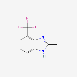 molecular formula C9H7F3N2 B11772294 2-Methyl-4-(trifluoromethyl)-1H-benzo[d]imidazole 