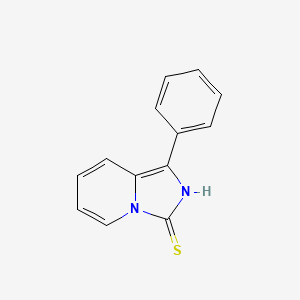 molecular formula C13H10N2S B11772309 1-Phenylimidazo[1,5-a]pyridine-3-thiol 