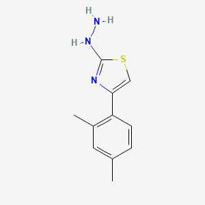 molecular formula C11H13N3S B11772328 4-(2,4-Dimethylphenyl)-2-hydrazinylthiazole 