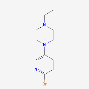 molecular formula C11H16BrN3 B11772342 1-(6-Bromopyridin-3-yl)-4-ethylpiperazine 