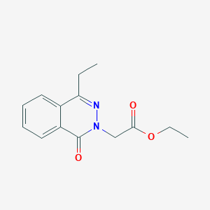 molecular formula C14H16N2O3 B11772457 Ethyl 2-(4-ethyl-1-oxophthalazin-2(1H)-yl)acetate 