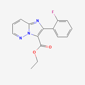 molecular formula C15H12FN3O2 B11772527 Ethyl 2-(2-fluorophenyl)imidazo[1,2-B]pyridazine-3-carboxylate 