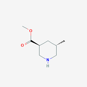molecular formula C8H15NO2 B11772550 (3S,5S)-Methyl 5-methylpiperidine-3-carboxylate CAS No. 405513-13-5