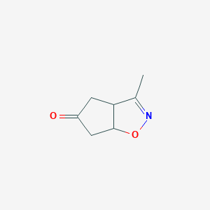 molecular formula C7H9NO2 B11772582 3-Methyl-6,6A-dihydro-3AH-cyclopenta[D]isoxazol-5(4H)-one 