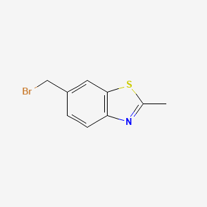 molecular formula C9H8BrNS B11772629 6-(Bromomethyl)-2-methylbenzo[d]thiazole 