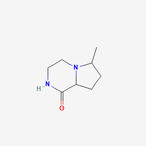 molecular formula C8H14N2O B11772651 6-Methylhexahydropyrrolo[1,2-A]pyrazin-1(2H)-one CAS No. 21550-80-1