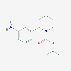 molecular formula C15H22N2O2 B11772684 Isopropyl 2-(3-aminophenyl)piperidine-1-carboxylate 