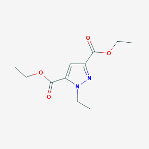 molecular formula C11H16N2O4 B11772741 Diethyl 1-ethyl-1H-pyrazole-3,5-dicarboxylate 