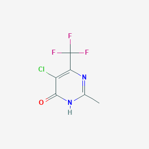 molecular formula C6H4ClF3N2O B11772853 5-Chloro-2-methyl-6-(trifluoromethyl)pyrimidin-4-OL 