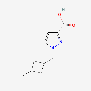 molecular formula C10H14N2O2 B11772903 1-((3-Methylcyclobutyl)methyl)-1H-pyrazole-3-carboxylic acid 