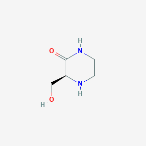 molecular formula C5H10N2O2 B11772970 (S)-3-(hydroxymethyl)piperazin-2-one 