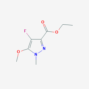 molecular formula C8H11FN2O3 B11773061 Ethyl 4-fluoro-5-methoxy-1-methyl-1H-pyrazole-3-carboxylate 