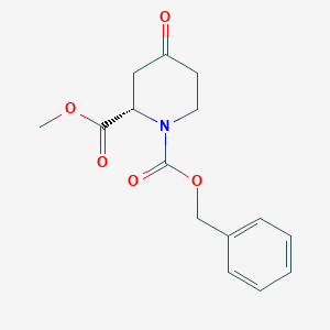 molecular formula C15H17NO5 B11773090 (S)-1-Benzyl 2-methyl 4-oxopiperidine-1,2-dicarboxylate CAS No. 403503-63-9