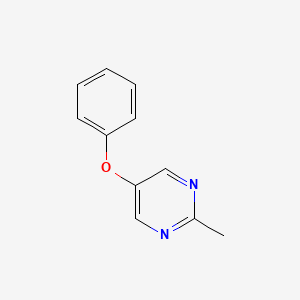 molecular formula C11H10N2O B11773165 2-Methyl-5-phenoxypyrimidine 