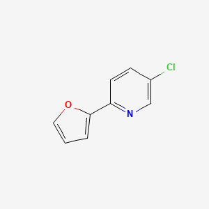 molecular formula C9H6ClNO B11773193 5-Chloro-2-(furan-2-yl)pyridine CAS No. 362045-52-1