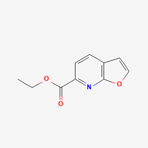 molecular formula C10H9NO3 B11773223 Furo[2,3-b]pyridine-6-carboxylic acid, ethyl ester CAS No. 190957-86-9
