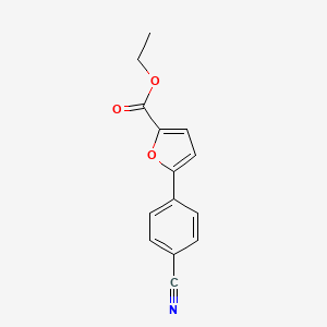 molecular formula C14H11NO3 B11773226 Ethyl 5-(4-cyanophenyl)furan-2-carboxylate 