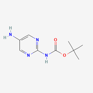 molecular formula C9H14N4O2 B11773254 tert-Butyl (5-aminopyrimidin-2-yl)carbamate CAS No. 220731-05-5