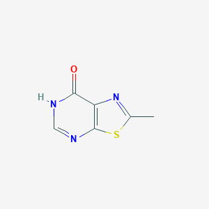 molecular formula C6H5N3OS B11773274 2-Methylthiazolo[5,4-d]pyrimidin-7-ol CAS No. 5021-51-2