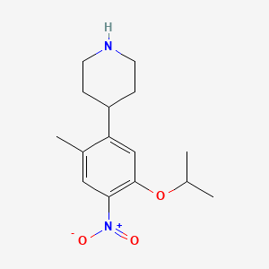 molecular formula C15H22N2O3 B11773348 4-(5-Isopropoxy-2-methyl-4-nitrophenyl)piperidine 