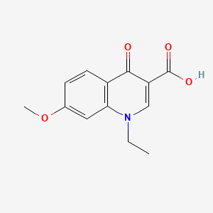 molecular formula C13H13NO4 B11773355 1-Ethyl-7-methoxy-4-oxo-1,4-dihydroquinoline-3-carboxylic acid CAS No. 37611-57-7