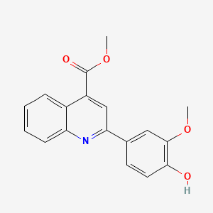 molecular formula C18H15NO4 B1177336 Methyl 2-(4-hydroxy-3-methoxyphenyl)quinoline-4-carboxylate CAS No. 133676-10-5