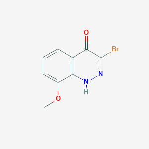 molecular formula C9H7BrN2O2 B11773373 3-Bromo-8-methoxycinnolin-4-ol 