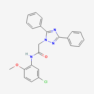 molecular formula C23H19ClN4O2 B11773385 N-(5-Chloro-2-methoxyphenyl)-2-(3,5-diphenyl-1H-1,2,4-triazol-1-yl)acetamide 