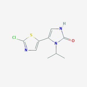 molecular formula C9H10ClN3OS B11773388 5-(2-Chlorothiazol-5-yl)-1-isopropyl-1H-imidazol-2(3H)-one CAS No. 1956382-14-1