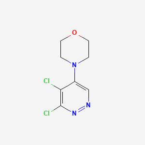 molecular formula C8H9Cl2N3O B11773434 4-(5,6-Dichloropyridazin-4-yl)morpholine CAS No. 21131-12-4