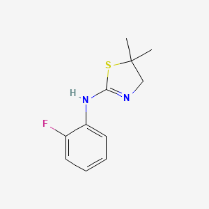 molecular formula C11H13FN2S B11773442 N-(2-Fluorophenyl)-5,5-dimethyl-4,5-dihydrothiazol-2-amine 