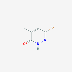 molecular formula C5H5BrN2O B11773455 6-Bromo-4-methylpyridazin-3(2H)-one 