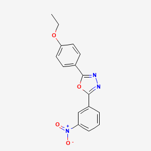 molecular formula C16H13N3O4 B11773467 2-(4-Ethoxyphenyl)-5-(3-nitrophenyl)-1,3,4-oxadiazole 
