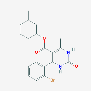 molecular formula C19H23BrN2O3 B11773477 3-Methylcyclohexyl 4-(2-bromophenyl)-6-methyl-2-oxo-1,2,3,4-tetrahydropyrimidine-5-carboxylate 