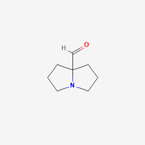 molecular formula C8H13NO B11773543 Hexahydro-1H-pyrrolizine-7a-carbaldehyde 