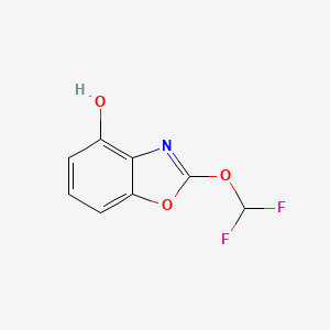 molecular formula C8H5F2NO3 B11773549 2-(Difluoromethoxy)-4-hydroxybenzo[d]oxazole 