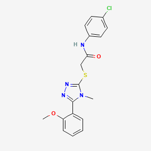 molecular formula C18H17ClN4O2S B11773625 N-(4-Chlorophenyl)-2-((5-(2-methoxyphenyl)-4-methyl-4H-1,2,4-triazol-3-yl)thio)acetamide 